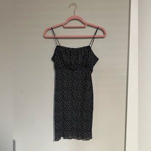EUC: Black Floral Spaghetti Strap Mini Dress.